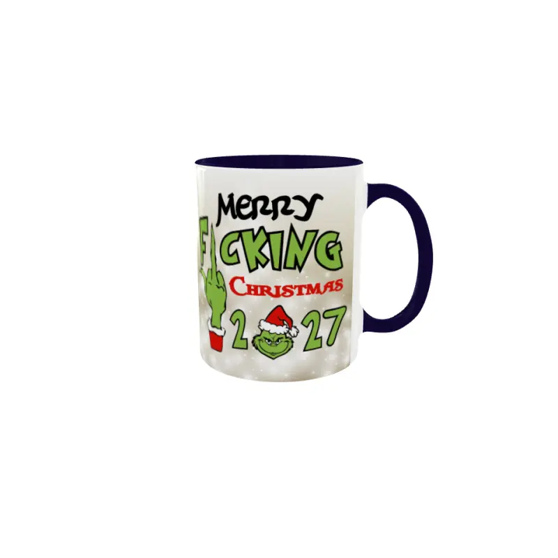 Merry f_ucking christmas ( anul curent ), cana din ceramica, 330ml, model cgs1803